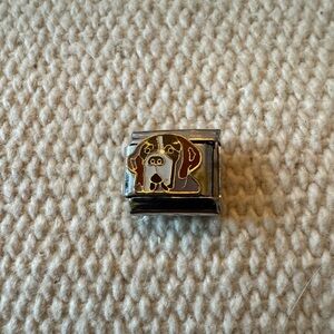 Saint Bernard Dog Italian Charm Link